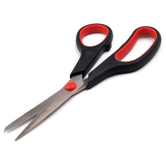 Domácí / krejčovské nůžky 090175, s plastovou rukojetí, délka 20 cm, červeno-černé