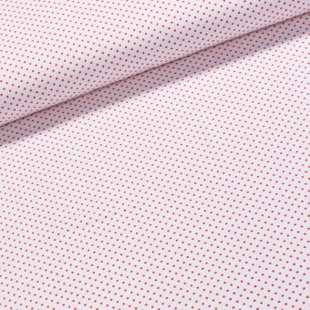 Flanel bavlněný červený puntík na bílé, š.150cm (látka v metráži)