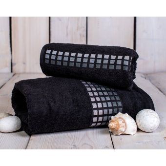 Froté osuška DARWIN, černá, 70x140cm