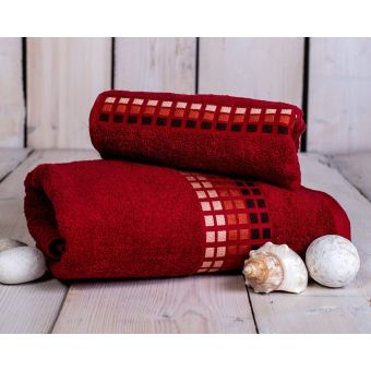 Froté osuška DARWIN, vínová, 70x140cm