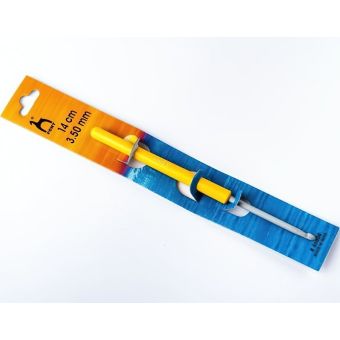 Háček na háčkování PONY, hliník / teflon s plastovou ručkou 46604, velikost 3,5mm, délka 14cm