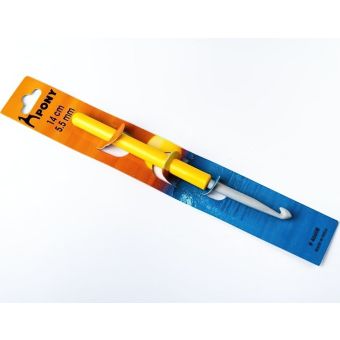 Háček na háčkování PONY, hliník / teflon s plastovou ručkou 46608, velikost 5,5mm, délka 14cm
