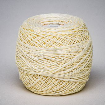 Háčkovací / paličkovací příze KORDONET 30 smetanová, jednobarevná, 20g/167m