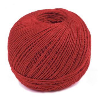 Pletací / háčkovací příze SNĚHURKA 329 červená, jednobarevná, 30g/200m