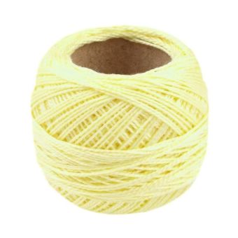 Háčkovací / vyšívací příze PERLOVKA 1622 světle žlutá, jednobarevná, 10g/85m