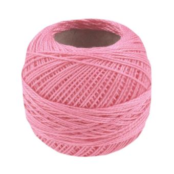 Háčkovací / vyšívací příze PERLOVKA 3322 světle růžová, jednobarevná, 10g/85m