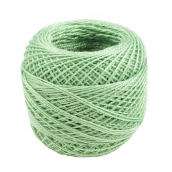 Háčkovací / vyšívací příze PERLOVKA 6812 světle zelená, jednobarevná, 10g/85m