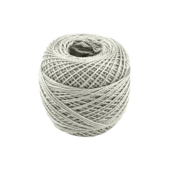 Háčkovací / vyšívací příze PERLOVKA 8122 šedá, jednobarevná, 10g/85m