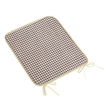 Hladký sedák BERTA 34/608, KOSTIČKA HNĚDÁ, čtverec 40x40cm