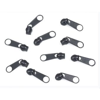 Jezdec ke spirálovému zipu POL 3 mm, 070272/319 ocelový šedý, kovový, bez aretace / s táhlem