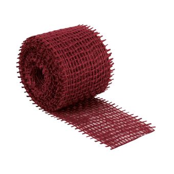 Jutový dekorační pásek ČERVENÝ 2520/290, šířka 4cm, návin 3m