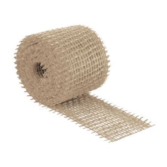 Jutový dekorační pásek PŘÍRODNÍ, REŽNÝ 2520/101, šířka 4cm, návin 3m