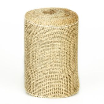 Jutový dekorační pásek, gramáž 211 g/m2, PŘÍRODNÍ REŽNÝ, šířka 15cm (látka v metráži)