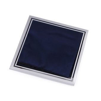 Kapesníček do saka saténový 900009/5 tmavě modrý, jemně lesklý 