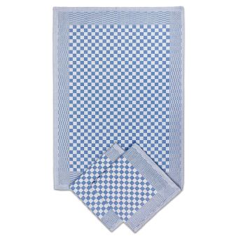 Keprový pracovní bavlněný ručník MODRÝ HLADKÝ, 210g/m2, 50x100cm