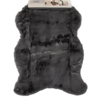 Koberec / kožešinová předložka CHLUP, tmavě šedá, 60x90cm