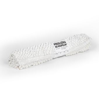 Koupelnová předložka mikrovlákno, AK-3861 bílá, jednobarevná, vystouplé špuntíky, 50x80cm