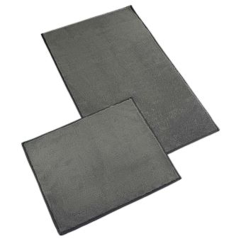 Koupelnová souprava MICRO BANY GOLD TMAVĚ ŠEDÁ, 100x60cm (předložka) + 60x50cm (na WC)