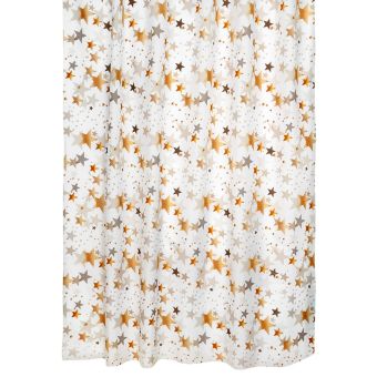 Koupelnový závěs BÉŽOVÉ HVĚZDY 180x200cm
