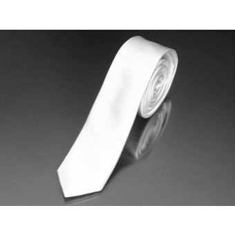 Kravata pánská AMJ úzká jednobarevná KI0001, bílá