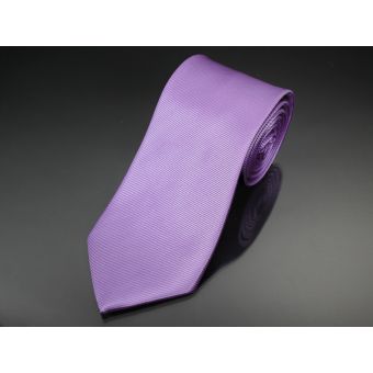 Kravata pánská AMJ, šikmý proužkovaný vzor KU0034, světle fialová