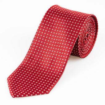 Kravata pánská AMJ puntíkovaná KU1681, červená