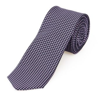 Kravata pánská AMJ úzká puntíkovaná KI0912, růžová