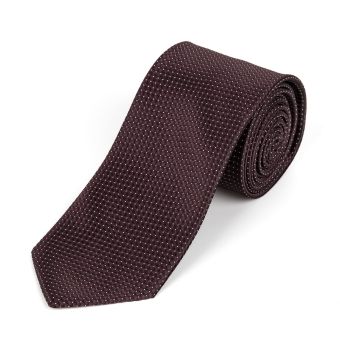 Kravata pánská AMJ vzorovaná KU1811, tmavě hnědá