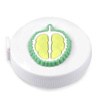 Krejčovský svinovací metr s 3D obrázkem 900256/03 bílý - durian, oboustranný metry/palce/inches, plastový, délka 150cm/60inch