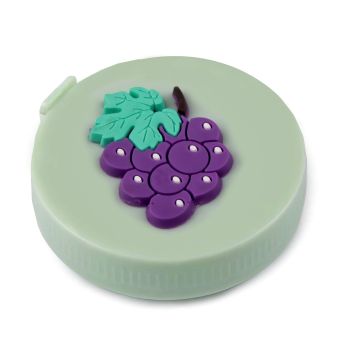 Krejčovský svinovací metr s 3D obrázkem 900256/09 mentolový - hrozny, oboustranný metry/palce/inches, plastový, délka 150cm/60inch