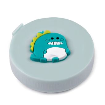 Krejčovský svinovací metr s 3D obrázkem 900256/15 šedý - dinosaurus, oboustranný metry/palce/inches, plastový, délka 150cm/60inch