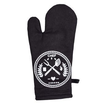 Kuchyňská chňapka JEANS MASTER CHEF, černá 28x18cm