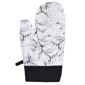 Kuchyňská chňapka LEAF ČERNÁ, lístky 28x18cm