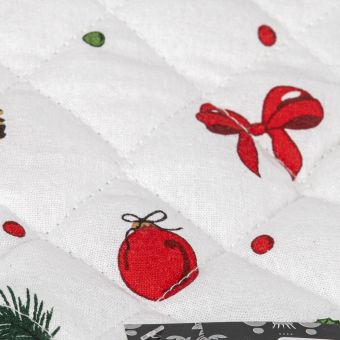 Kuchyňská chňapka vánoční QK-205C, bílá, 28x18cm