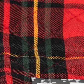 Kuchyňská chňapka vánoční QK-205A, červeno-zelené káro, 28x18cm