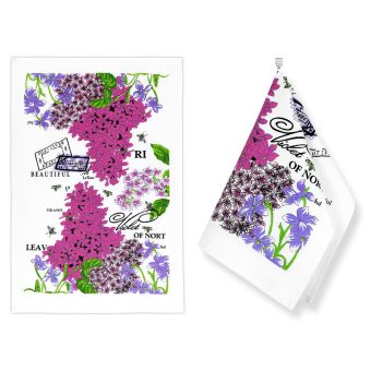 Kuchyňská utěrka froté 201 FIALKA, růžová 1 kus, 40x60cm