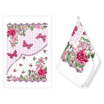 Kuchyňská utěrka froté 206 JARO, růžová 1 kus, 40x60cm