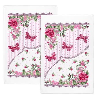 Kuchyňská utěrka froté 206 JARO, růžová 1 kus, 40x60cm