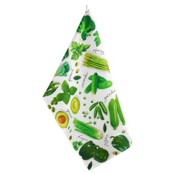 Kuchyňská utěrka vaflová 304 ZELENINA, zelená 1 kus, 50x70cm