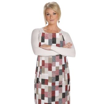 Kuchyňská zástěra EMA 7750/526, CIHLA BORDÓ, vínová, 67x84cm