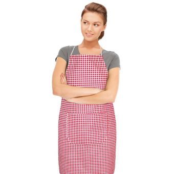 Kuchyňská zástěra BERTA 7750/609, KOSTIČKA ČERVENÁ 67x84cm