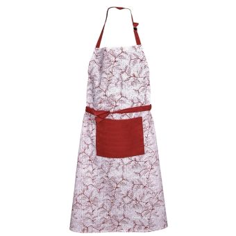 Kuchyňská zástěra LEAF ČERVENÁ, lístky 70x90cm