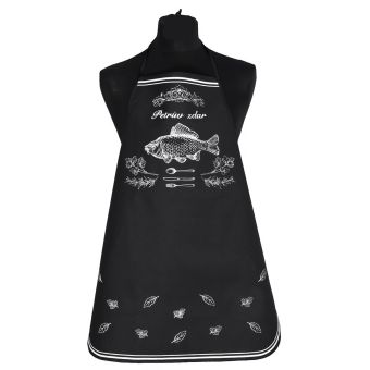 Kuchyňská zástěra PETRŮV ZDAR, černá, 63x80cm