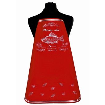 Kuchyňská zástěra PETRŮV ZDAR, červená, 63x80cm