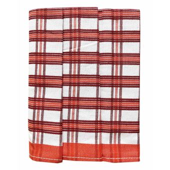 Kuchyňské utěrky EGYPTSKÁ BAVLNA 20, červené střední káro, 3 kusy, 50x70cm