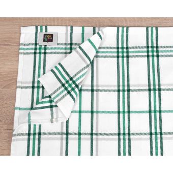 Kuchyňské utěrky EGYPTSKÁ BAVLNA LAPIS, tyrkysově zelené káro, 3 kusy, 50x70cm