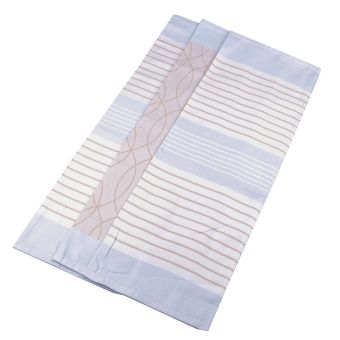 Kuchyňské utěrky EGYPTSKÁ BAVLNA U02 ELLIPSE, béžovo-světle modrá, 3 kusy, 50x70cm