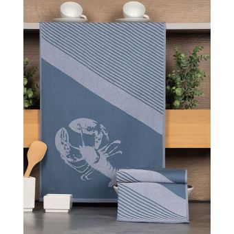 Kuchyňské utěrky EGYPTSKÁ BAVLNA U02 HUMR, modrá, 3 kusy, 50x70cm