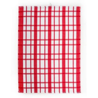 Kuchyňské utěrky EGYPTSKÁ BAVLNA U03, extra kvalita, červené káro, 3 kusy, 50x70cm