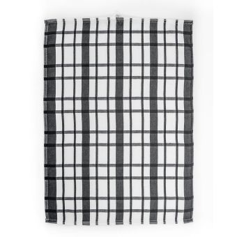 Kuchyňské utěrky EGYPTSKÁ BAVLNA U03, extra kvalita, šedé káro, 3 kusy, 50x70cm